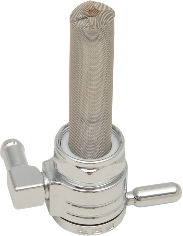 Golan Products "Click-Slick" Fuel Petcock - Backward - Chrome - 22Mm 76-312B-CS
