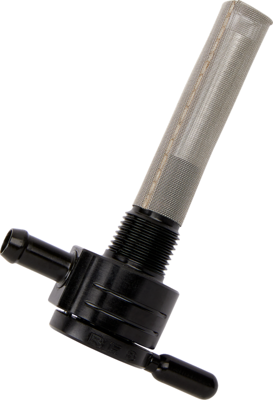 Golan Products "Click-Slick" Fuel Petcock - Straight - Black - 3/8" Npt 75-516S-BLK