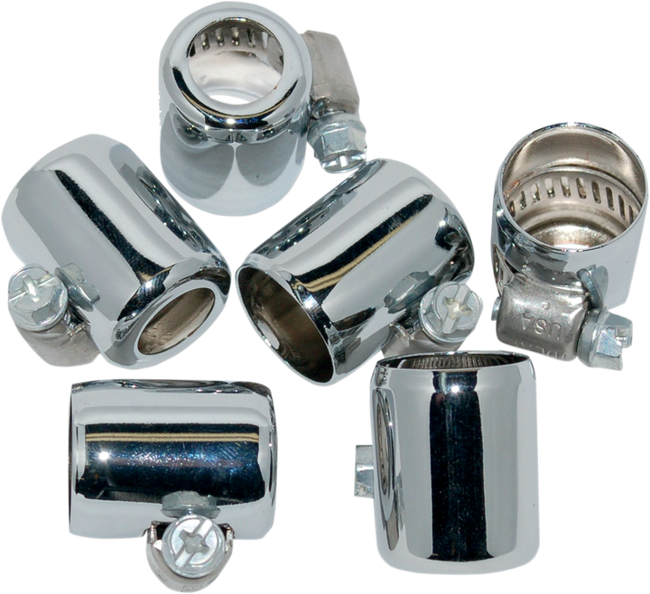 Namz Fuel Line Hose Clamp - Chrome - 1/4" - 5/16" - 6-Pack NHC-CH106