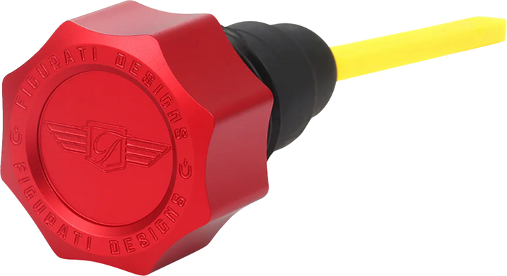 Figurati Designs Performance Magnetic Oil Dipstick - Curved - Red - '07-'16 Touring/Trike FDP01-TCSM-R