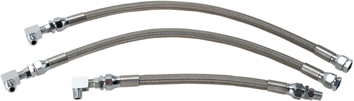 Drag Specialties Oil Line Kit - Stainless Steel - Dyna 0711-0042