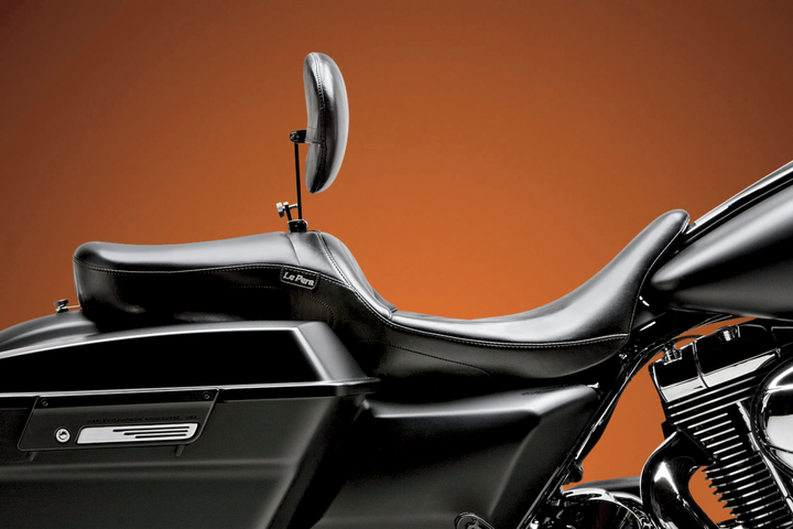 Le Pera Maverick Seat - With Backrest - Smooth - Black - Fl '08-'23 LK-957BRS