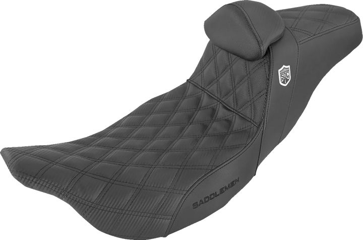 Saddlemen Pro Series Sdc Performance Seat - W/ Backrest - Lattice Stitch/Lumbar Gripper - Fl '08-'23 SC80807DBRT