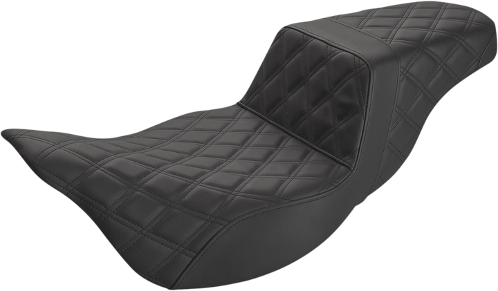 Saddlemen Step-Up Seat - Extended Reach - Full Lattice Stitch - Black - Fl '08-'24 808-07B-175E
