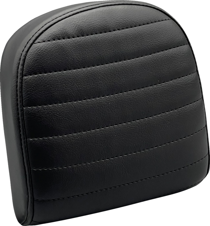 Le Pera Sissy Bar Pad - Small - Pleated - Dull Black L-SBP03PT-DULL