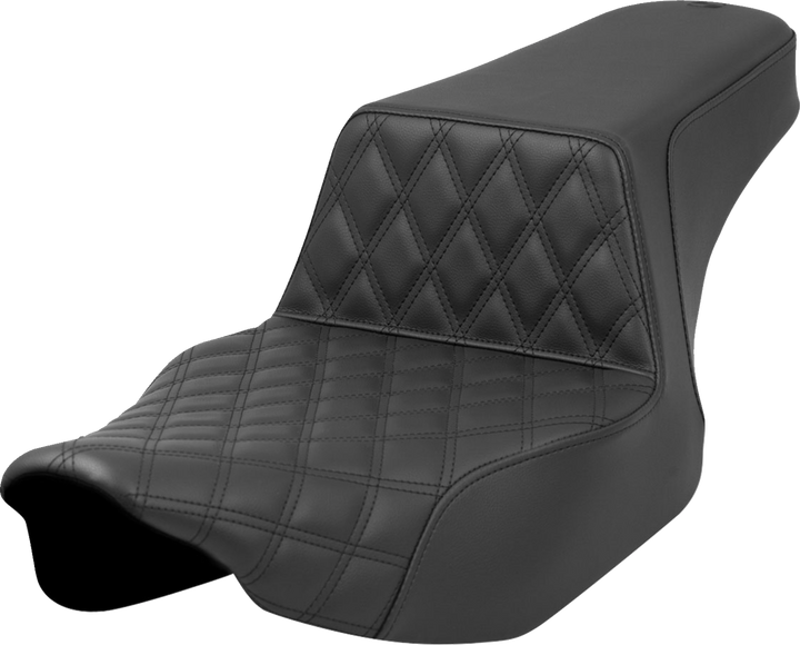 Saddlemen Step-Up Seat - Front Lattice Stitch - Black - Extended Reach - Fl '23-'24 823-07E-172
