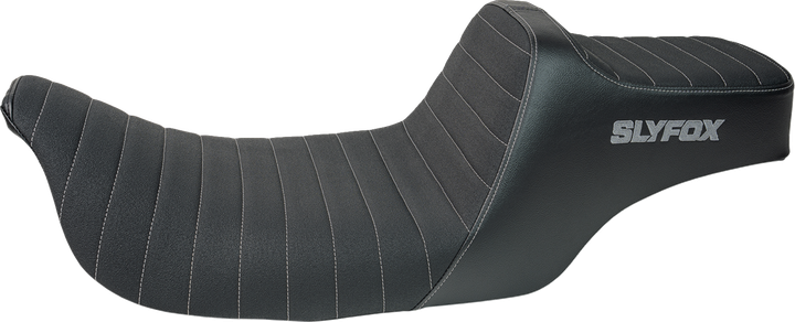 Slyfox High Noon Seat - Vinyl - Classic Stitch - Gray Logo - Fl '97-'07 4702B-SlyFox