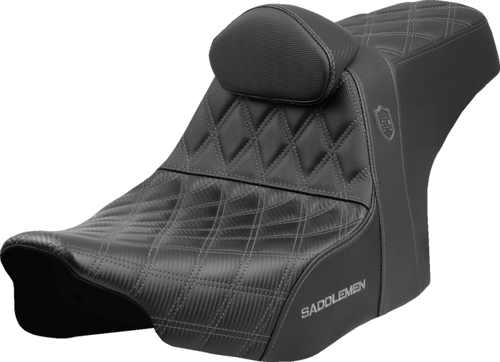 Saddlemen Pro Series Sdc Performance Seat - Gray Stitching - W/ Backrest - Flt/Flh '23-'25 SC82307DB2