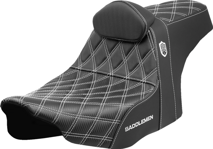 Saddlemen Pro Series Sdc Performance Seat - White Stitching - W/ Backrest - Flt/Flh '23-'25 SC82307DB6