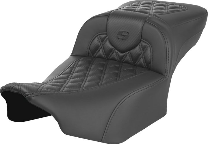 Saddlemen Heated Roadsofa Seat - Extended Reach - Lattice Stitch - W/O Backrest - Flt/Flh 23-24 823-07-207A0