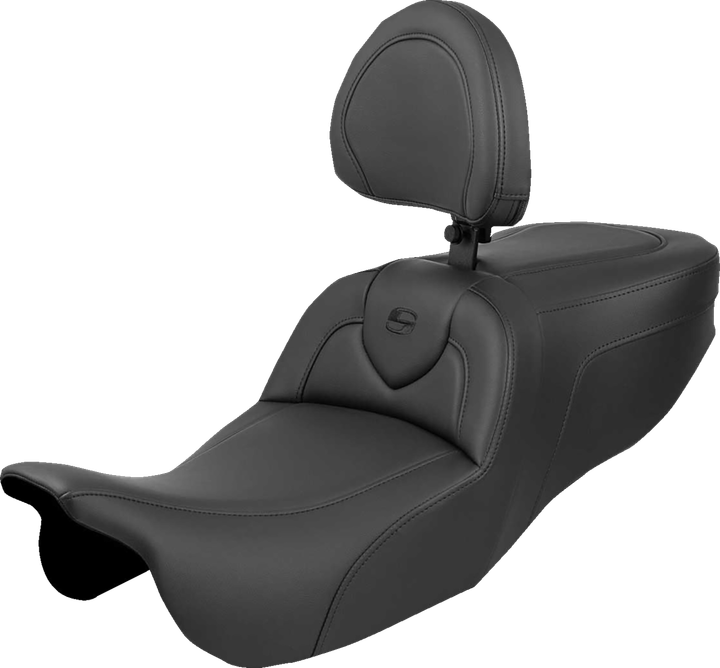 Saddlemen Roadsofa Seat - With Backrest - Plain - Flrt/Fltrt '15-'25 815-07-187BR