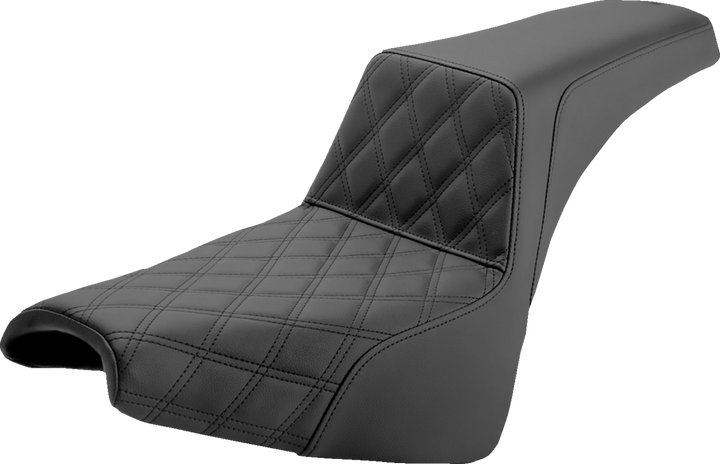 Saddlemen Step-Up Seat - Front Lattice Stitch - Black - Fx '18-'24 818-30-172