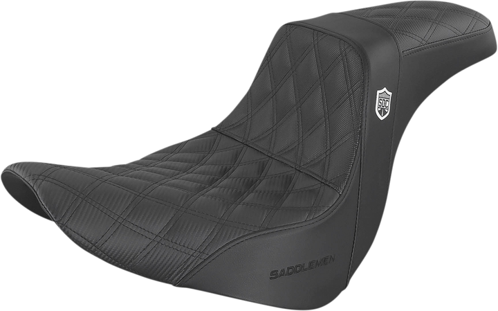 Saddlemen Pro Series Sdc Performance Seat - W/O Backrest - Lattice Stitch/Lumbar Gripper - Fl/Fx '18-'24 SC81829DB