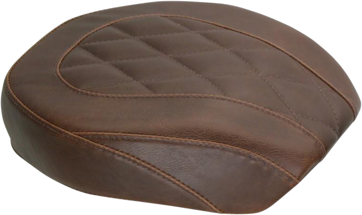 Mustang Wide Tripper Rear Seat - Diamond - Brown - Dyna '06-'17 76709