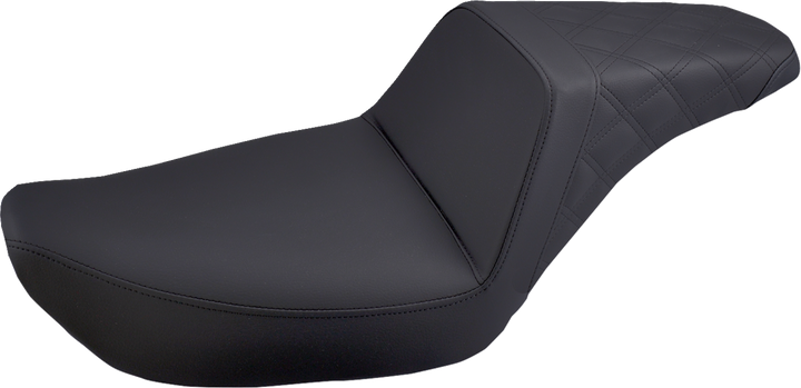 Saddlemen Step-Up Seat - Rear Lattice Stitched - Black - Fxd 896-04-173