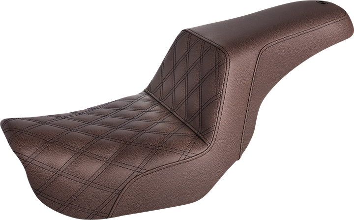 Saddlemen Step-Up Seat - Front Lattice Stitch - Brown - Fxd 806-04-172BR