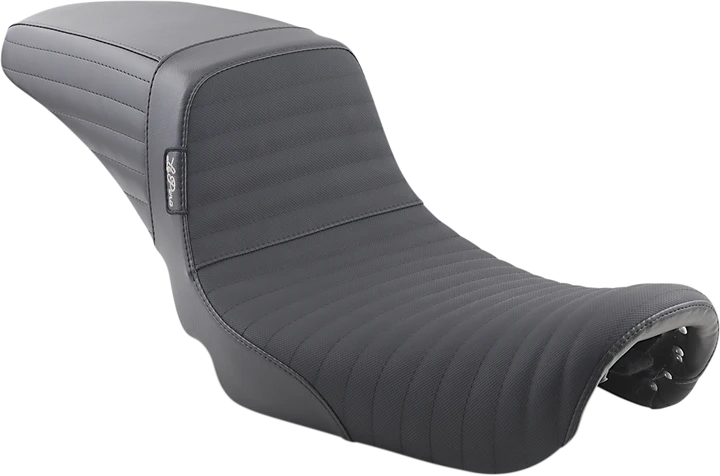 Le Pera Kickflip Daddy Long Legs Seat - Pleated W/ Gripp Tape - Black - Fx '06-'17 LK-591DLPTGP
