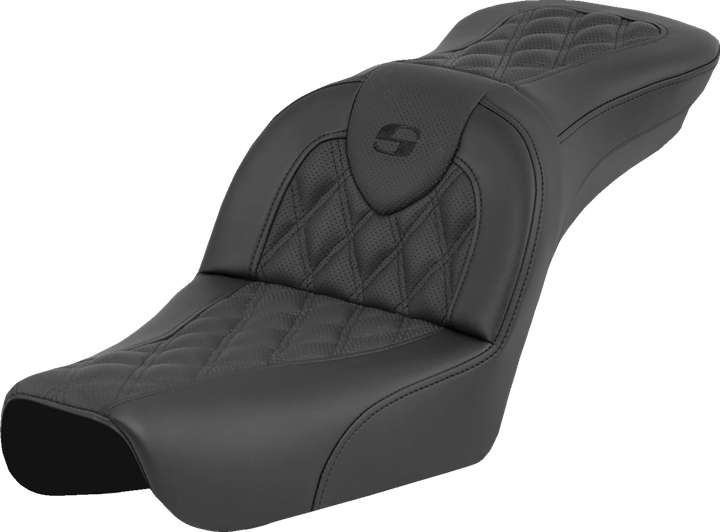 Saddlemen Roadsofa Seat - Lattice Stitch - Without Driver Backrest - Fxdwg '04-'05 804-05-182