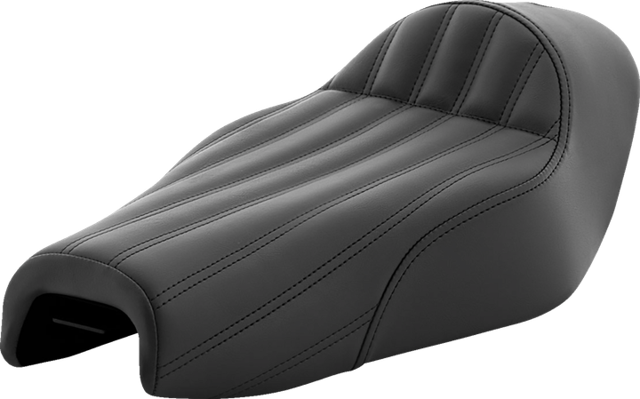 Saddlemen Knuckle Solo Seat - Ribbed - Black - Xl '04-'20 807-03-0023