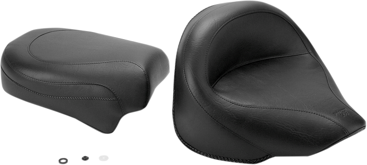 Mustang Seat - Vintage - Wide - Touring - Without Driver Backrest - Two-Piece - Smooth - Black - Xvs 75279