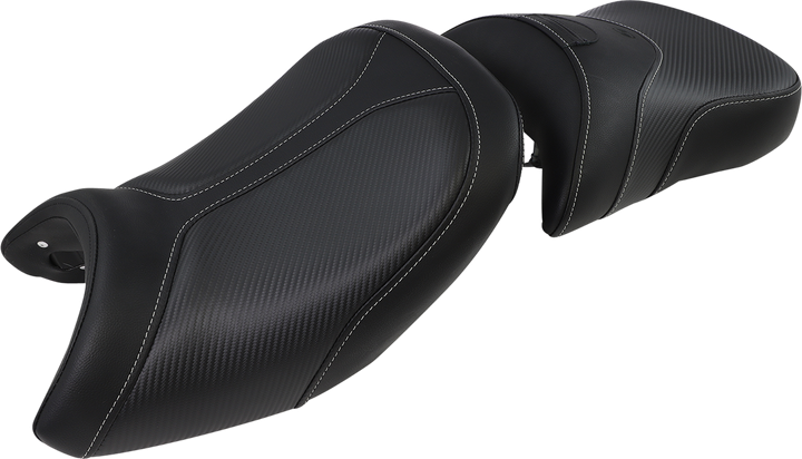 Saddlemen Adventure Tour Seat - Low - Lumbar Backrest - Black - R1200Gs '13-'23 0810-BM33LR