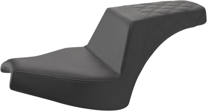 Saddlemen Step-Up Seat - Front Smooth/Rear Lattice Stitch - Black - Chief I21-04-173