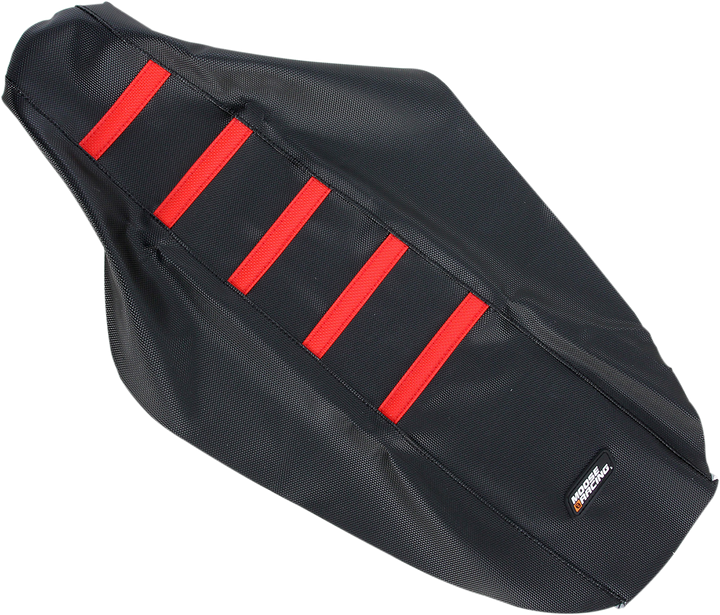 Moose Offroad Ribbed Seat Cover - Black Cover/Red Ribs - Honda Cr125/250 '00-'07 CR12500-331RT