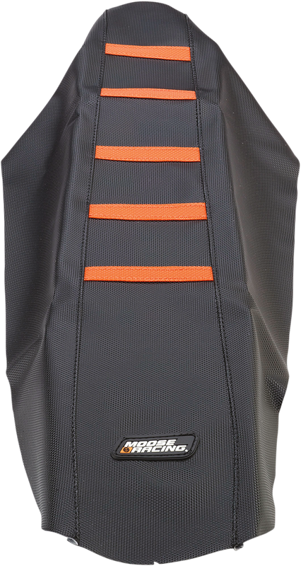 Moose Offroad Ribbed Seat Cover - Black Cover/Orange Ribs - Ktm '07-'11 KTM12507-336RT