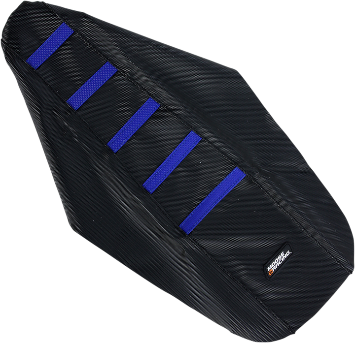 Moose Offroad Ribbed Seat Cover - Black Cover/Blue Ribs - Yamaha Yz85 '02-'21 YZ8502-332RT