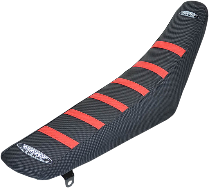 Sdg 6-Ribbed Seat Cover - Red Ribs/Black Top/Black Sides 95943RK