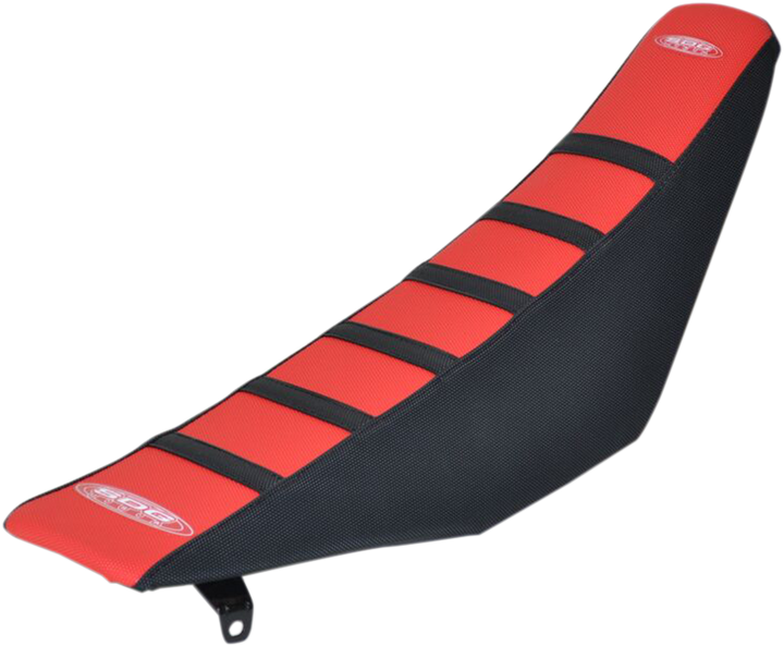Sdg 6-Ribbed Seat Cover - Black Ribs/Red Top/Black Sides 95947KRK