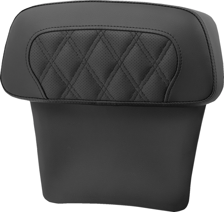 Saddlemen Chopped Tour Pak Backrest Pad - Roadsofa - Perforated Black W/ Lattice Stitch - Flt/Flh '14-'23 814-07-CPACK-LS