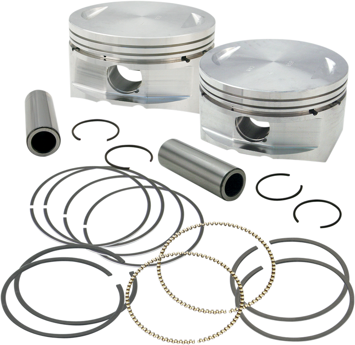S&S Cycle Piston Kit - For 106" Big Bore Kit - 3.927" - +0.010" 106-4416