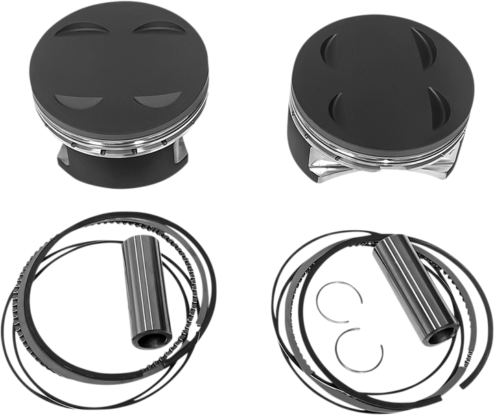 Revolution Performance, Llc Piston Kit - Flat-Top - For 139" Monster Big Bore Cylinder Kit - 107" M8 RP301-600