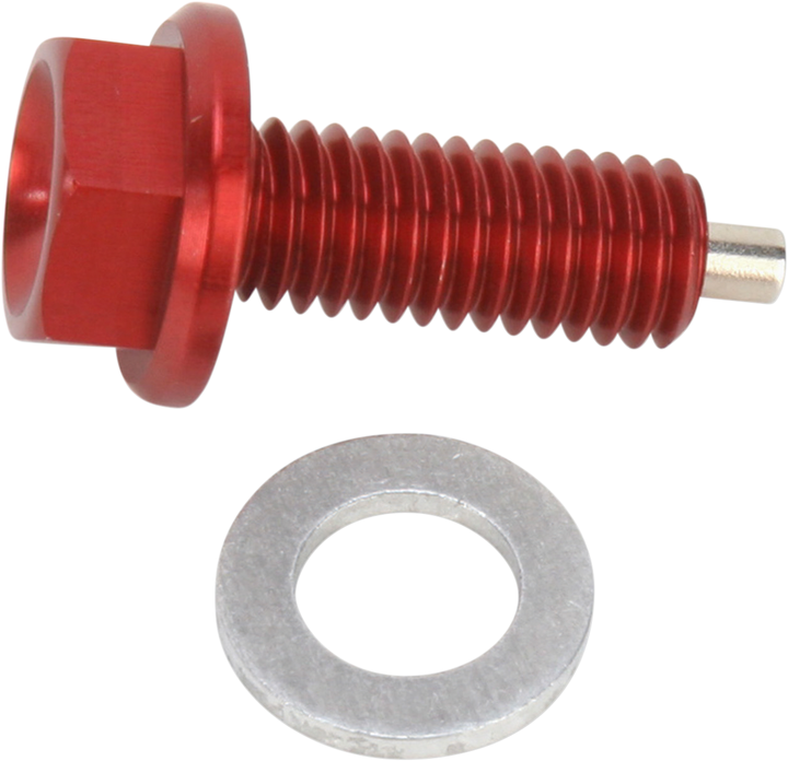 Moose Offroad Magnetic Drain Plug - Red - Honda DP129