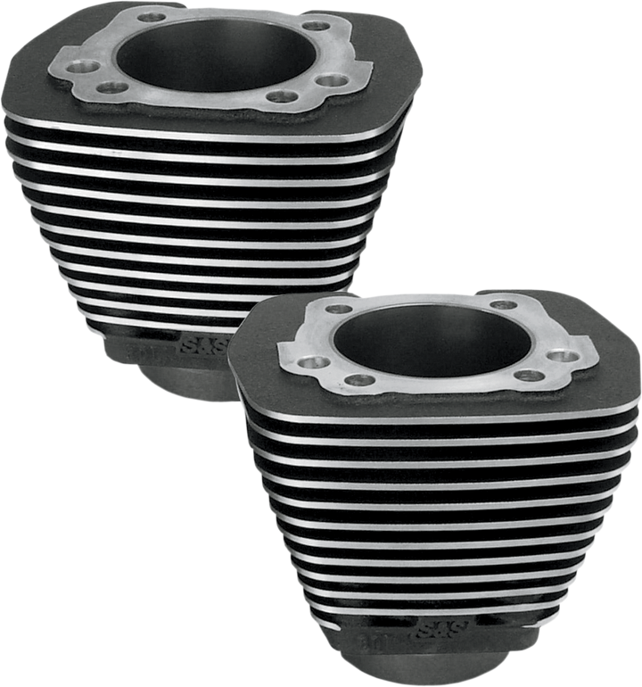 S&S Cycle Cylinder - 3.500" - Wrinkle Black With Highlighted Fins - Evolution Big Twin 91-7710