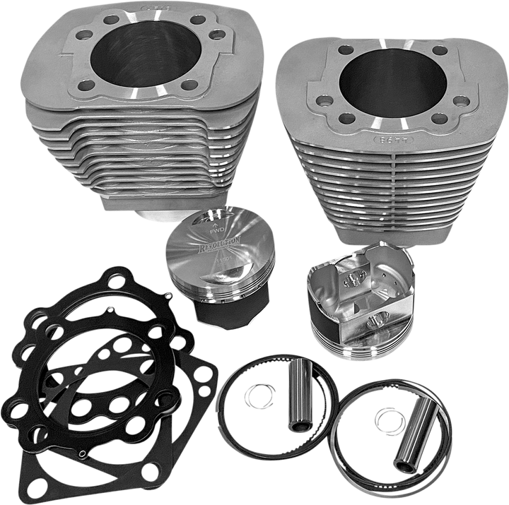 Revolution Performance, Llc Cylinder Kit - 85" - Big Bore - Natural Silver - Evolution Big Twin RP201-213W