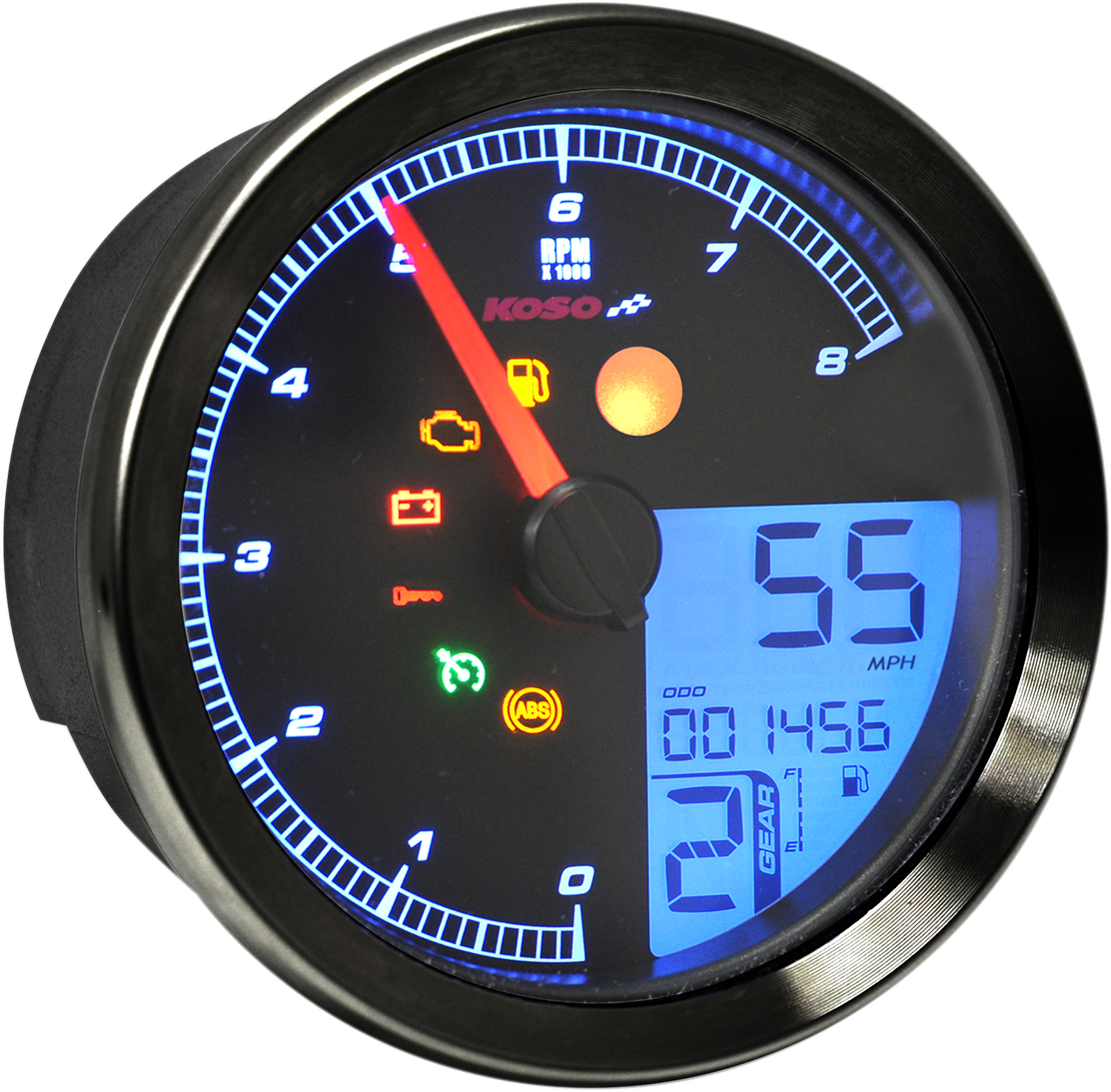 KOSO NORTH AMERICA BA051211 Multi-Function Speedometer/Tachometer - HD ...