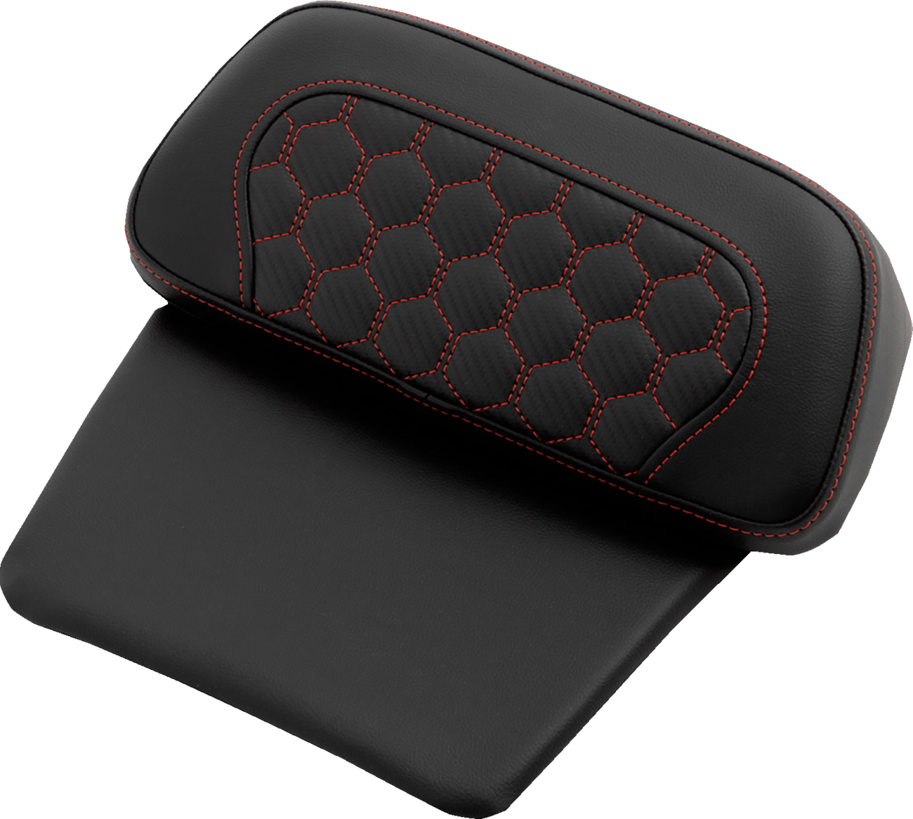 SADDLEMEN 814-07C-19004 Chopped Tour Pak Pad - Honeycomb - Red