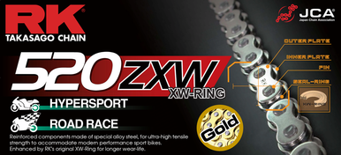 RK GB520ZXW-120 520 ZXW - Drive Chain - 120 Links - Gold