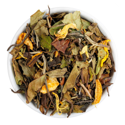 Fusion Teas Tangerine White Tea - Overhead