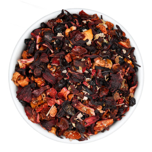 Fusion Teas Very Berry Hibiscus Tea - Overhead