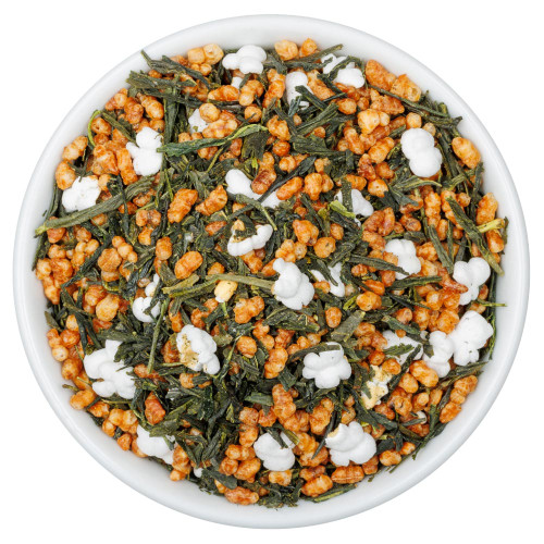 Fusion Teas Genmaicha Green Tea - Overhead