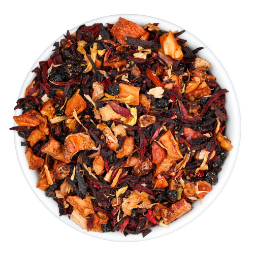 Fusion Teas Apple Mango Hibiscus Tea - Overhead