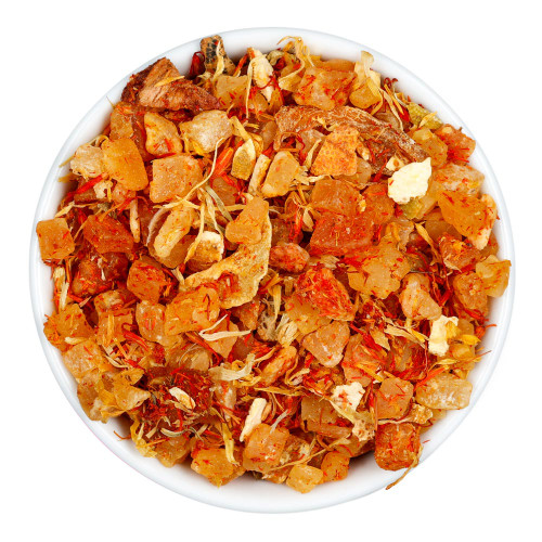 Fusion Teas Majestic Mango Herbal Tea - Overhead