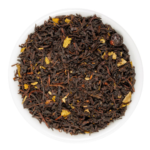 Fusion Teas Black Currant Black Tea - Overhead