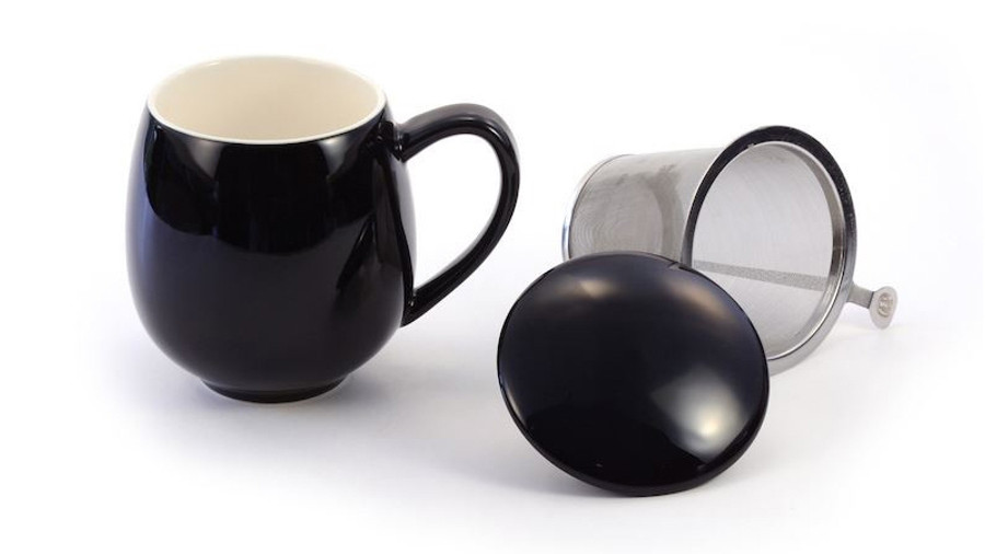 Mug, with Sipper Lid, Tea & Coffee Mug, Black, Stainless Steel