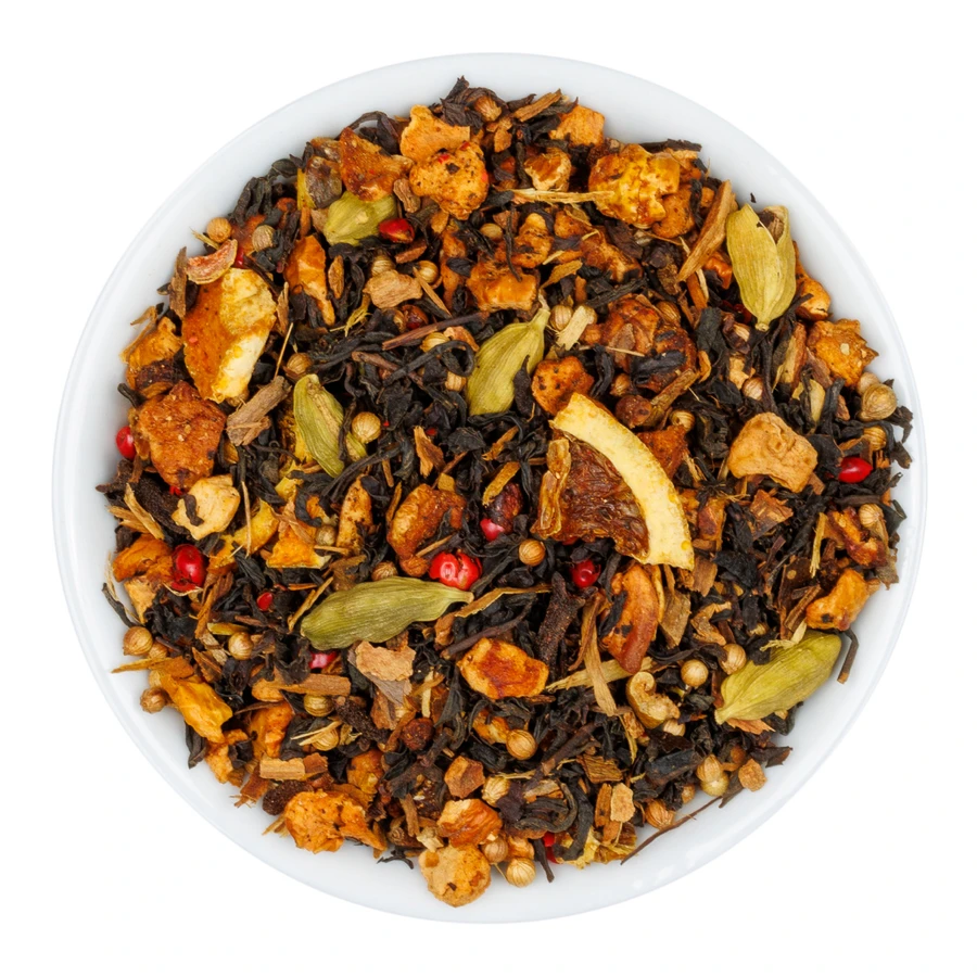Fusion Teas Orange Cookie Chai Black Tea - Overhead