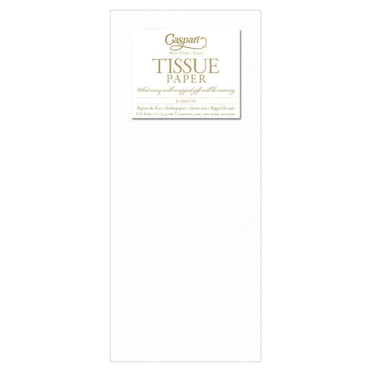 Solid Tissue Paper - White - 8 Sheets