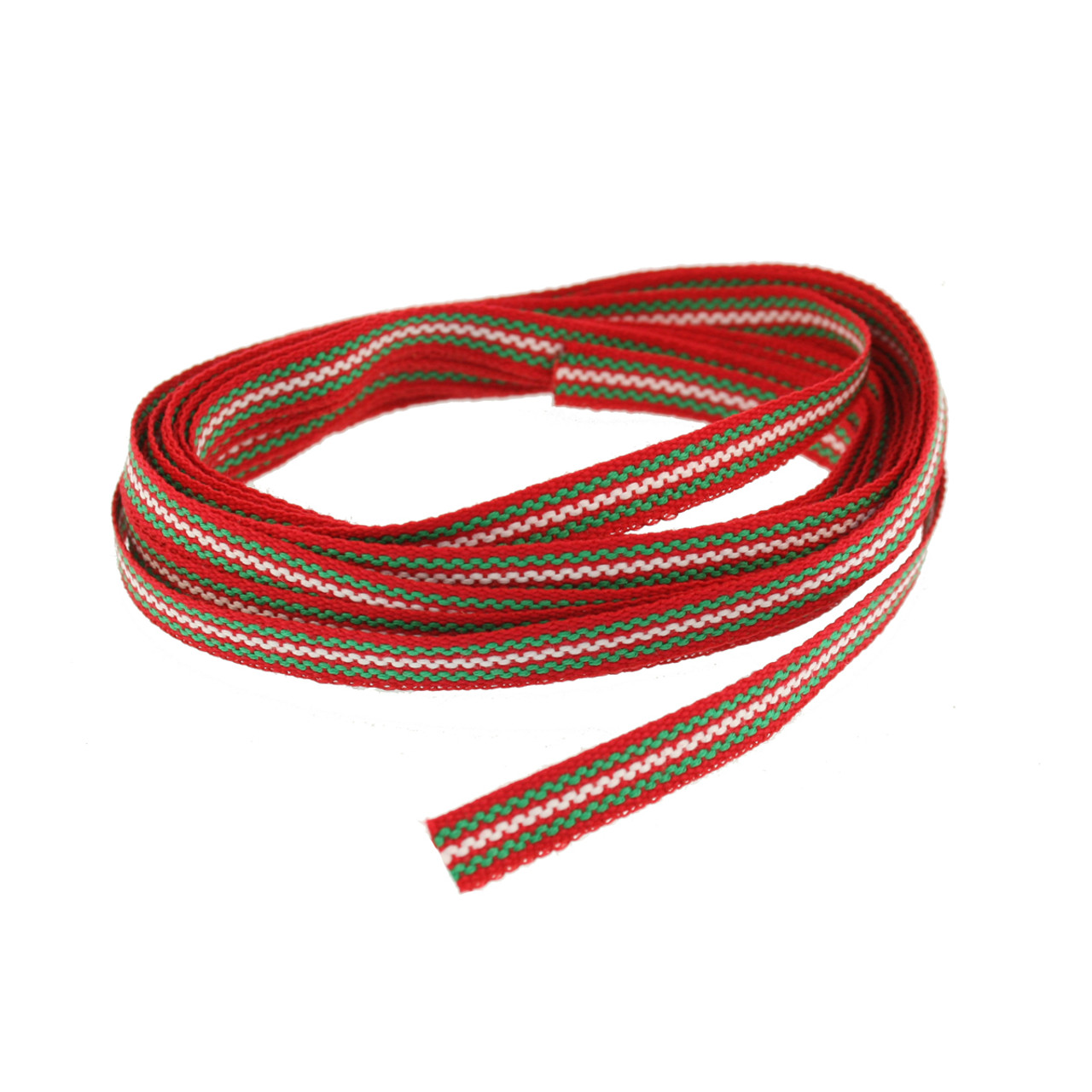 Ribbon - Red, Green & White - 1/4